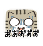 猫の顔だけスタンプ きじしろ（個別スタンプ：19）