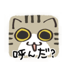 猫の顔だけスタンプ きじしろ（個別スタンプ：32）