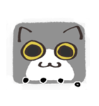 猫の顔だけスタンプ グレーしろ（個別スタンプ：8）