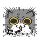 猫の顔だけスタンプ グレーしろ（個別スタンプ：27）