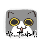 猫の顔だけスタンプ グレーしろ（個別スタンプ：31）
