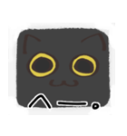 猫の顔だけスタンプ くろ（個別スタンプ：7）