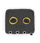 猫の顔だけスタンプ くろ（個別スタンプ：8）