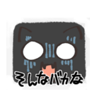 猫の顔だけスタンプ くろ（個別スタンプ：20）