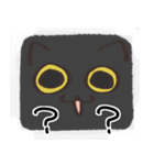 猫の顔だけスタンプ くろ（個別スタンプ：34）