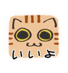 猫の顔だけスタンプ ちゃとら（個別スタンプ：4）