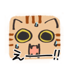 猫の顔だけスタンプ ちゃとら（個別スタンプ：18）