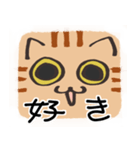 猫の顔だけスタンプ ちゃとら（個別スタンプ：37）