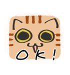 猫の顔だけスタンプ ちゃとら（個別スタンプ：40）