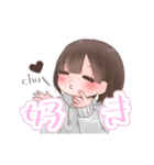 気まぐれ女子❦（ショートボブ女子）（個別スタンプ：16）