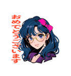 メガネな少女（少しレトロ）（個別スタンプ：13）