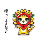 向日葵にゃん②……….（個別スタンプ：4）