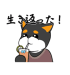 お風呂が待ち遠しい黒柴（個別スタンプ：13）