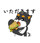 お風呂が待ち遠しい黒柴（個別スタンプ：25）