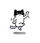 黒ハチねこさん（個別スタンプ：9）