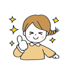 ほっこり♡シンプル女子★年末年始★再販（個別スタンプ：20）