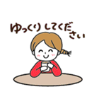 ほっこり♡シンプル女子★年末年始★再販（個別スタンプ：30）