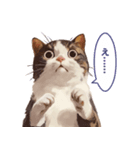 猫様がお腹を見せながらこちらを見てくる（個別スタンプ：7）