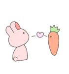 うさぎとにんじんは恋人（個別スタンプ：3）