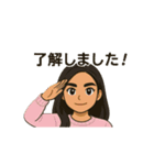 可愛いアンナのスタンプ（個別スタンプ：4）