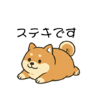 毎日使える会話【柴犬】（個別スタンプ：6）