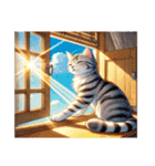 サバトラ猫よりみなさんへよろしく（個別スタンプ：1）