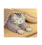 サバトラ猫よりみなさんへよろしく（個別スタンプ：3）