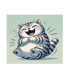 サバトラ猫よりみなさんへよろしく（個別スタンプ：5）