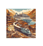 鉄道vs豪華客船（個別スタンプ：6）