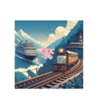 鉄道vs豪華客船（個別スタンプ：8）