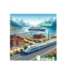 鉄道vs豪華客船（個別スタンプ：12）