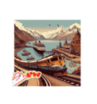 鉄道vs豪華客船（個別スタンプ：13）