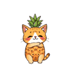 新鮮な果物と野菜と猫（個別スタンプ：11）