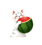 新鮮な果物と野菜と猫（個別スタンプ：16）