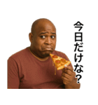 食いしん坊の黒人デブ（個別スタンプ：7）