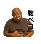 食いしん坊の黒人デブ（個別スタンプ：31）