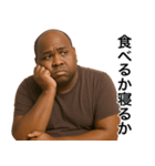食いしん坊の黒人デブ（個別スタンプ：32）
