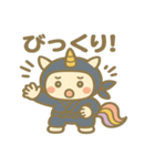 かわいい忍者のユニコーンのスタンプ 001（個別スタンプ：15）