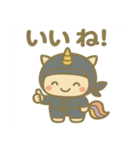 かわいい忍者のユニコーンのスタンプ 001（個別スタンプ：30）