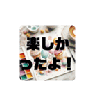 水彩パレットで挨拶（個別スタンプ：15）
