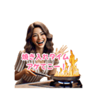 料理しながらDJごっこしてるアラサー美魔女（個別スタンプ：28）