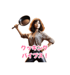 料理しながらDJごっこしてるアラサー美魔女（個別スタンプ：31）