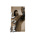 ▲全画面で詰めてくる人たち-セピア（個別スタンプ：18）
