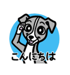 【ブルー】1年中使える♡パピーイタグレ（個別スタンプ：2）