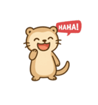 かわいく伝えるフェレットトーク（個別スタンプ：1）