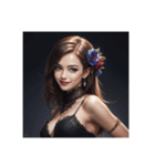 ドレスアップした美女（個別スタンプ：10）