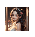 ドレスアップした美女（個別スタンプ：16）