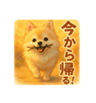 ポメラニアン なぎの日常①（個別スタンプ：1）