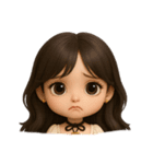 巻き髪ドールフェイスちゃん（個別スタンプ：10）