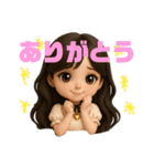 巻き髪ドールフェイスちゃん（個別スタンプ：12）